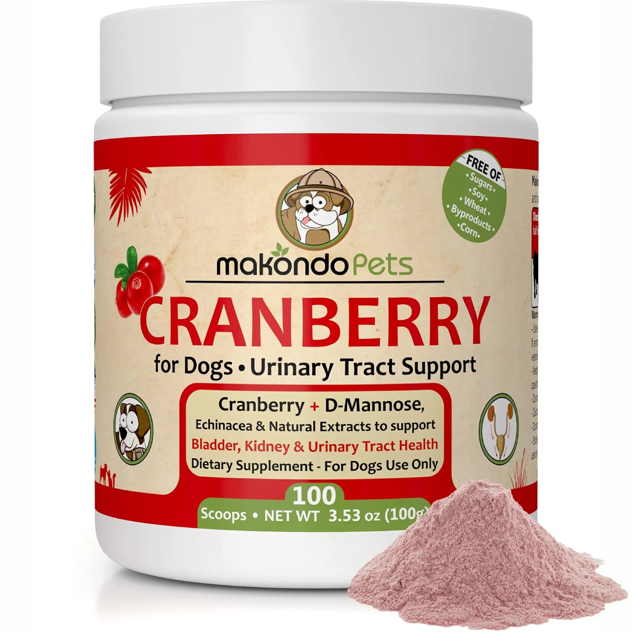 Dog Cranberry Supplement Natural Dog UTI Treatment & Kidney Support for Dogs - AMAZON FACTORY