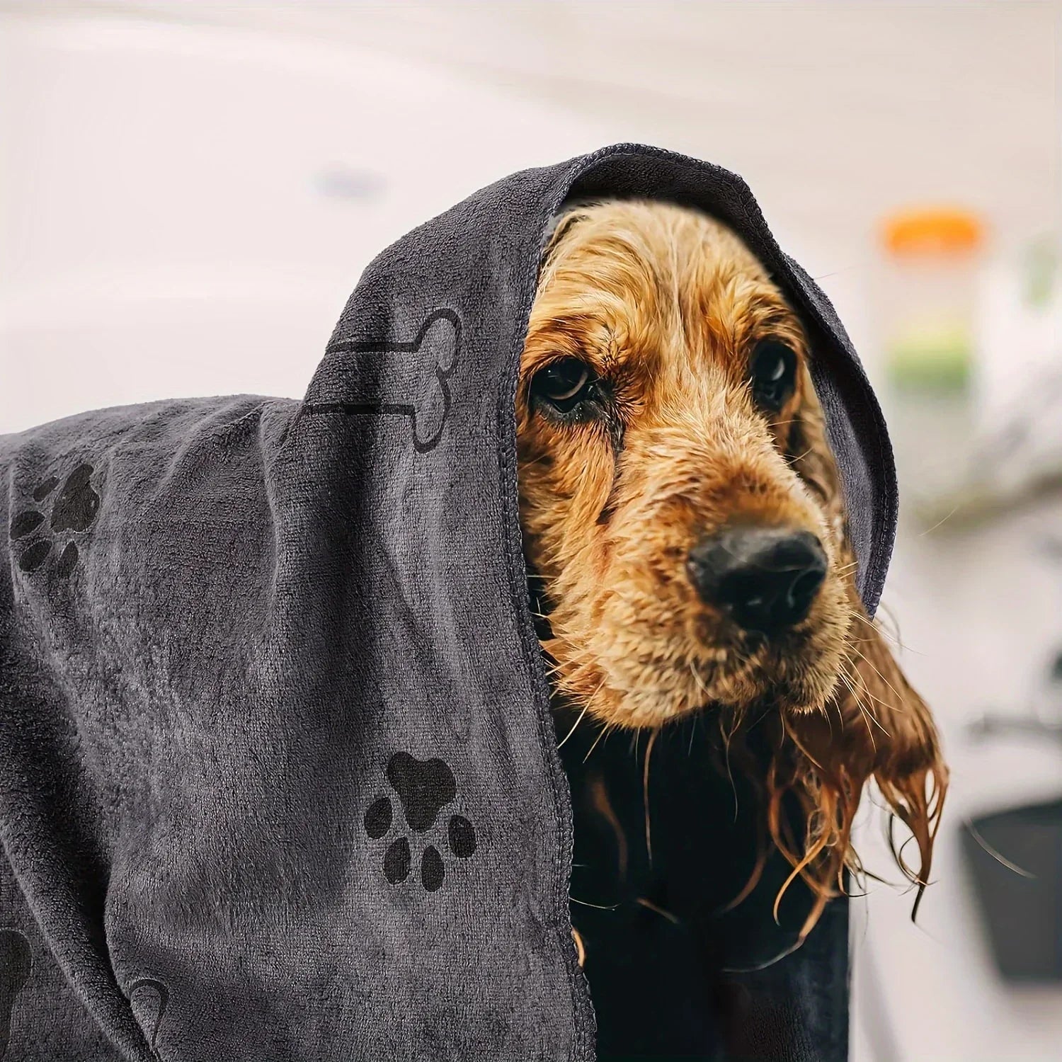 Dog Towel Drying Dog Cat Pet Towel, Puppy Microfiber Quick-drying Dog Claw Bath Towel, Pet Bath Products Absorbent Medium Dog-AMAZON FACTORY