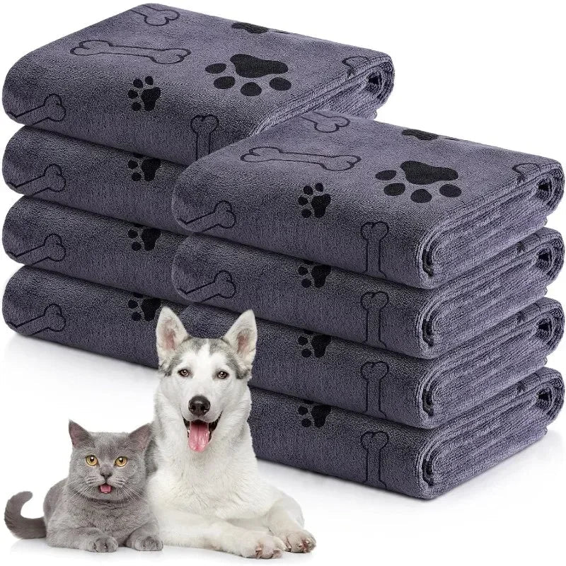 Dog Towel Drying Dog Cat Pet Towel, Puppy Microfiber Quick-drying Dog Claw Bath Towel, Pet Bath Products Absorbent Medium Dog-AMAZON FACTORY