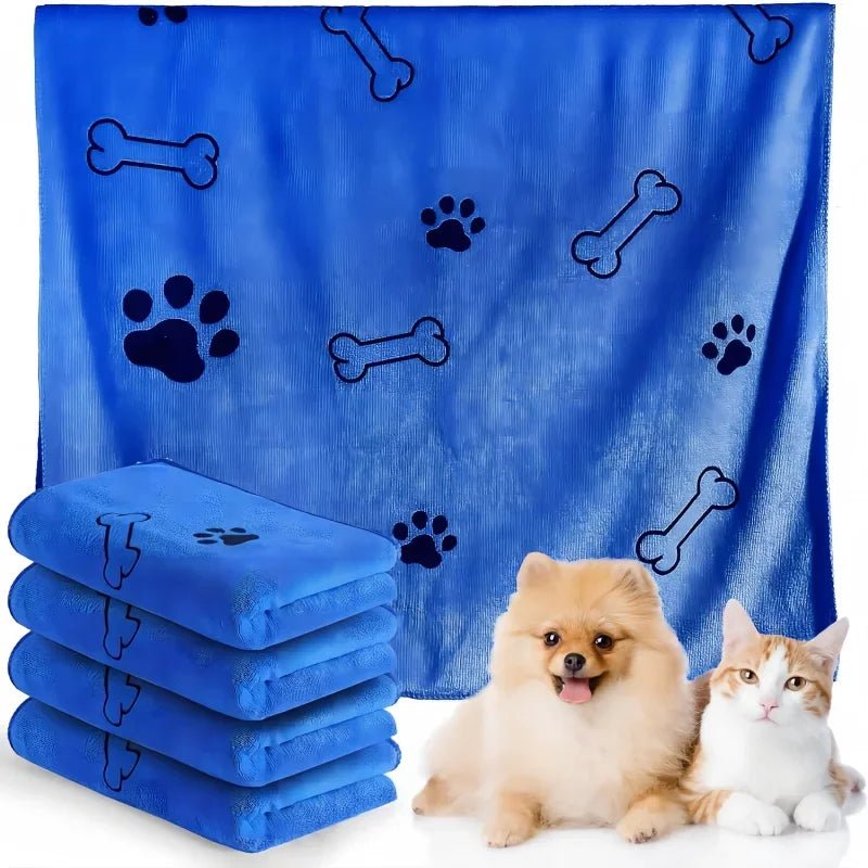 Dog Towel Drying Dog Cat Pet Towel, Puppy Microfiber Quick-drying Dog Claw Bath Towel, Pet Bath Products Absorbent Medium Dog-AMAZON FACTORY