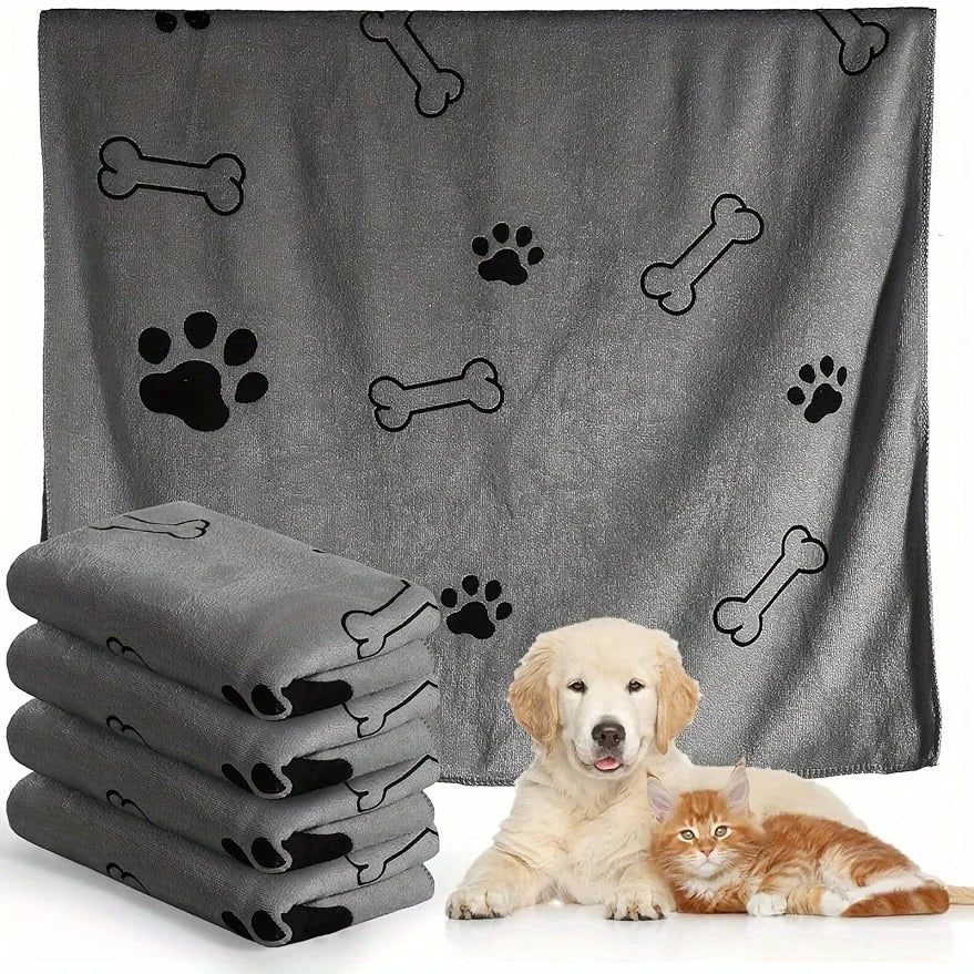Dog Towel Drying Dog Cat Pet Towel, Puppy Microfiber Quick-drying Dog Claw Bath Towel, Pet Bath Products Absorbent Medium Dog-AMAZON FACTORY