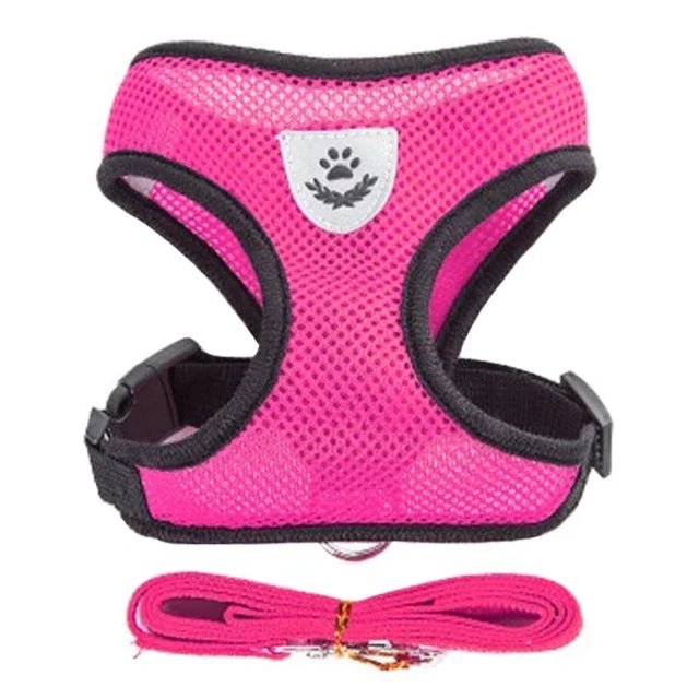 Dogs and Cats Harness Vest Walking Lead Leash For Puppy Dogs Collar Polyester Adjustable-AMAZON FACTORY