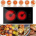 Dual Induction Burners Electric Cooktop 110V Total 1900W Electric-AMAZON FACTORY