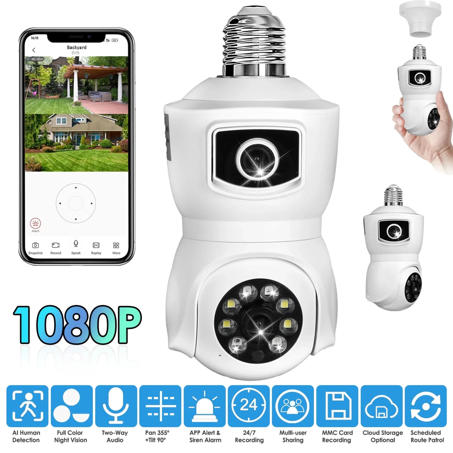 Dual Lens Security Camera-AMAZON FACTORY