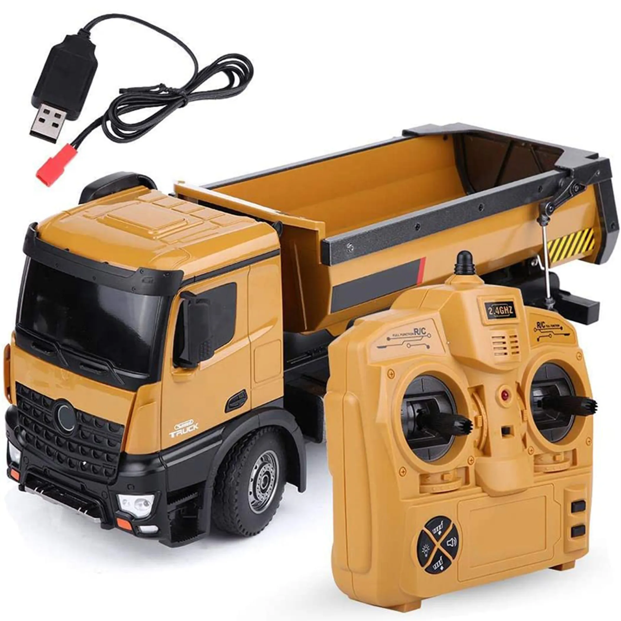 Dump Truck RC 10 Channel Construction Radio Control Model (1:14 Scale) - AMAZON FACTORY