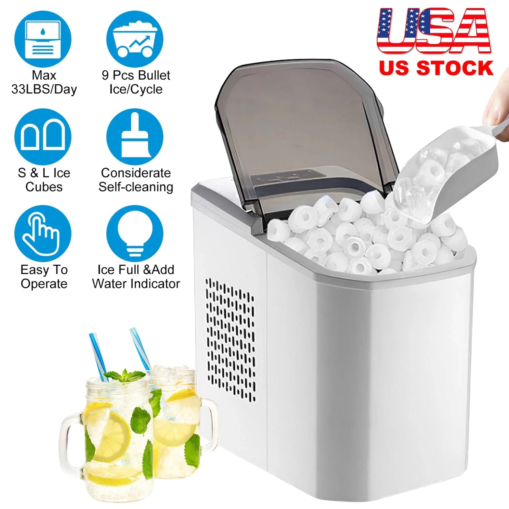 Electric Countertop Ice Maker-AMAZON FACTORY