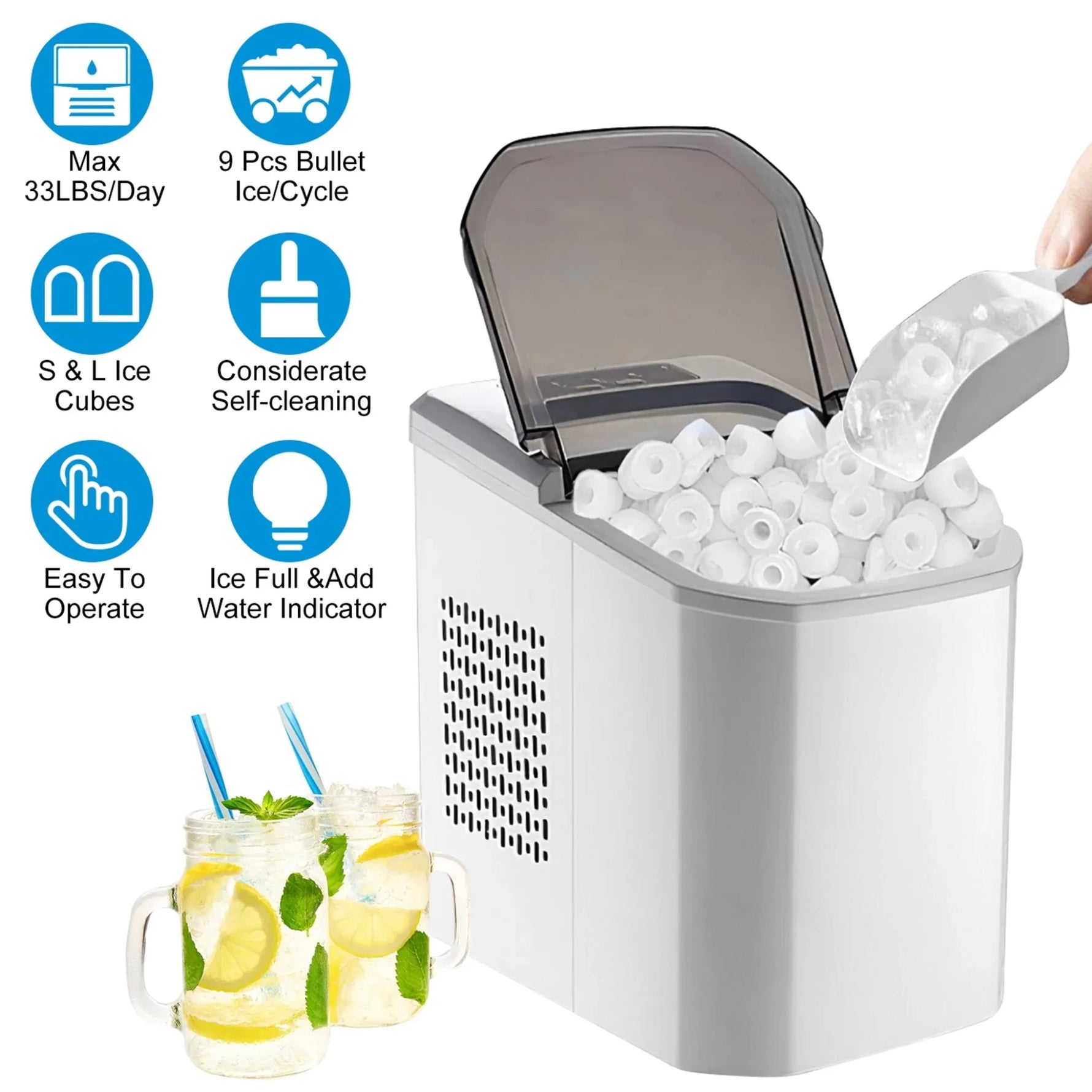 Electric Countertop Ice Maker-AMAZON FACTORY
