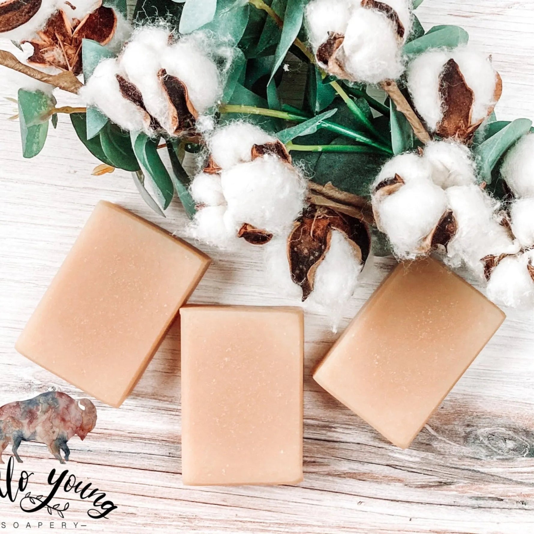 Eucalyptus & Cotton Goat Milk Soap - AMAZON FACTORY