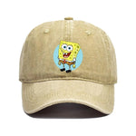 Fashion Cute SpongeBobs Baseball Cap Movie Cartoon Role Adult Men Women Sport Casual Sunshade Adjustable Anime Peaked Mesh Hat-AMAZON FACTORY
