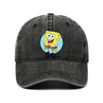 Fashion Cute SpongeBobs Baseball Cap Movie Cartoon Role Adult Men Women Sport Casual Sunshade Adjustable Anime Peaked Mesh Hat-AMAZON FACTORY