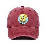 Fashion Cute SpongeBobs Baseball Cap Movie Cartoon Role Adult Men Women Sport Casual Sunshade Adjustable Anime Peaked Mesh Hat-AMAZON FACTORY