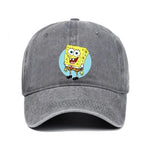 Fashion Cute SpongeBobs Baseball Cap Movie Cartoon Role Adult Men Women Sport Casual Sunshade Adjustable Anime Peaked Mesh Hat-AMAZON FACTORY