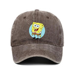 Fashion Cute SpongeBobs Baseball Cap Movie Cartoon Role Adult Men Women Sport Casual Sunshade Adjustable Anime Peaked Mesh Hat-AMAZON FACTORY