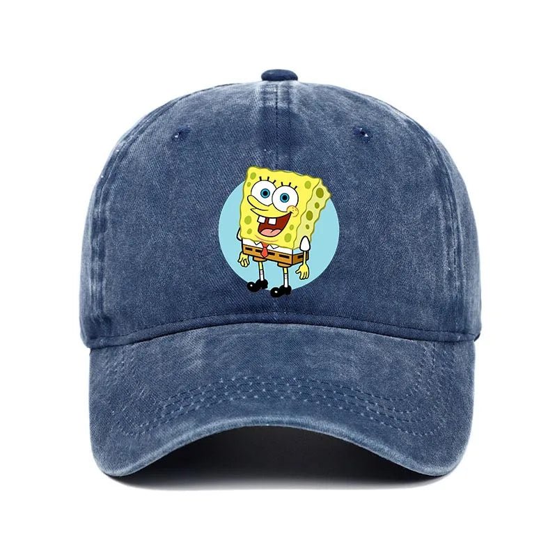 Fashion Cute SpongeBobs Baseball Cap Movie Cartoon Role Adult Men Women Sport Casual Sunshade Adjustable Anime Peaked Mesh Hat-AMAZON FACTORY