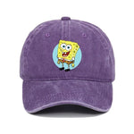 Fashion Cute SpongeBobs Baseball Cap Movie Cartoon Role Adult Men Women Sport Casual Sunshade Adjustable Anime Peaked Mesh Hat-AMAZON FACTORY