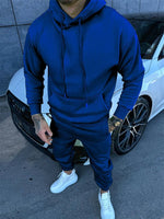 Fashion Pure Color Tracksuits Mens 2024 Fall Casual Long Sleeve Hoodies And Pants Two Piece Sets Men Stylish Slim Fit Sweatsuits-AMAZON FACTORY