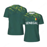 Fashion Senegal Flag Graphic Football T Shirts for Men Trend 3D National Emblem Printed Sports T-shirts Loose Breathable Tees-AMAZON FACTORY