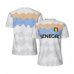 Fashion Senegal Flag Graphic Football T Shirts for Men Trend 3D National Emblem Printed Sports T-shirts Loose Breathable Tees-AMAZON FACTORY
