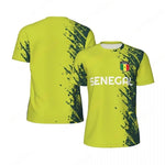 Fashion Senegal Flag Graphic Football T Shirts for Men Trend 3D National Emblem Printed Sports T-shirts Loose Breathable Tees-AMAZON FACTORY