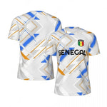 Fashion Senegal Flag Graphic Football T Shirts for Men Trend 3D National Emblem Printed Sports T-shirts Loose Breathable Tees-AMAZON FACTORY
