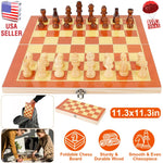 Folding Board Game Set Portable Travel Wooden Chess Set-AMAZON FACTORY