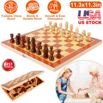 Folding Board Game Set Portable Travel Wooden Chess Set-AMAZON FACTORY