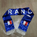 France Scarf 14x135cm Double-sided Printed France Flag Satin French Scarf Suitable for 2026 world cup Sports Events-AMAZON FACTORY