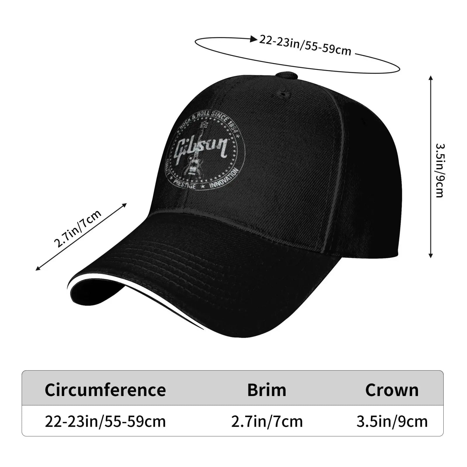 Gibson Guitar Baseball Cap Fashion Cartoon Anime Sandwich Caps Men Women Adjustable Caps Hat Sport-AMAZON FACTORY