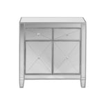Glamorous Mirrored Bling Two Door Storage Accent Cabinet - AMAZON FACTORY