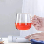 Glass Teacup With Infuser & Bamboo Lid (15oz.)-AMAZON FACTORY