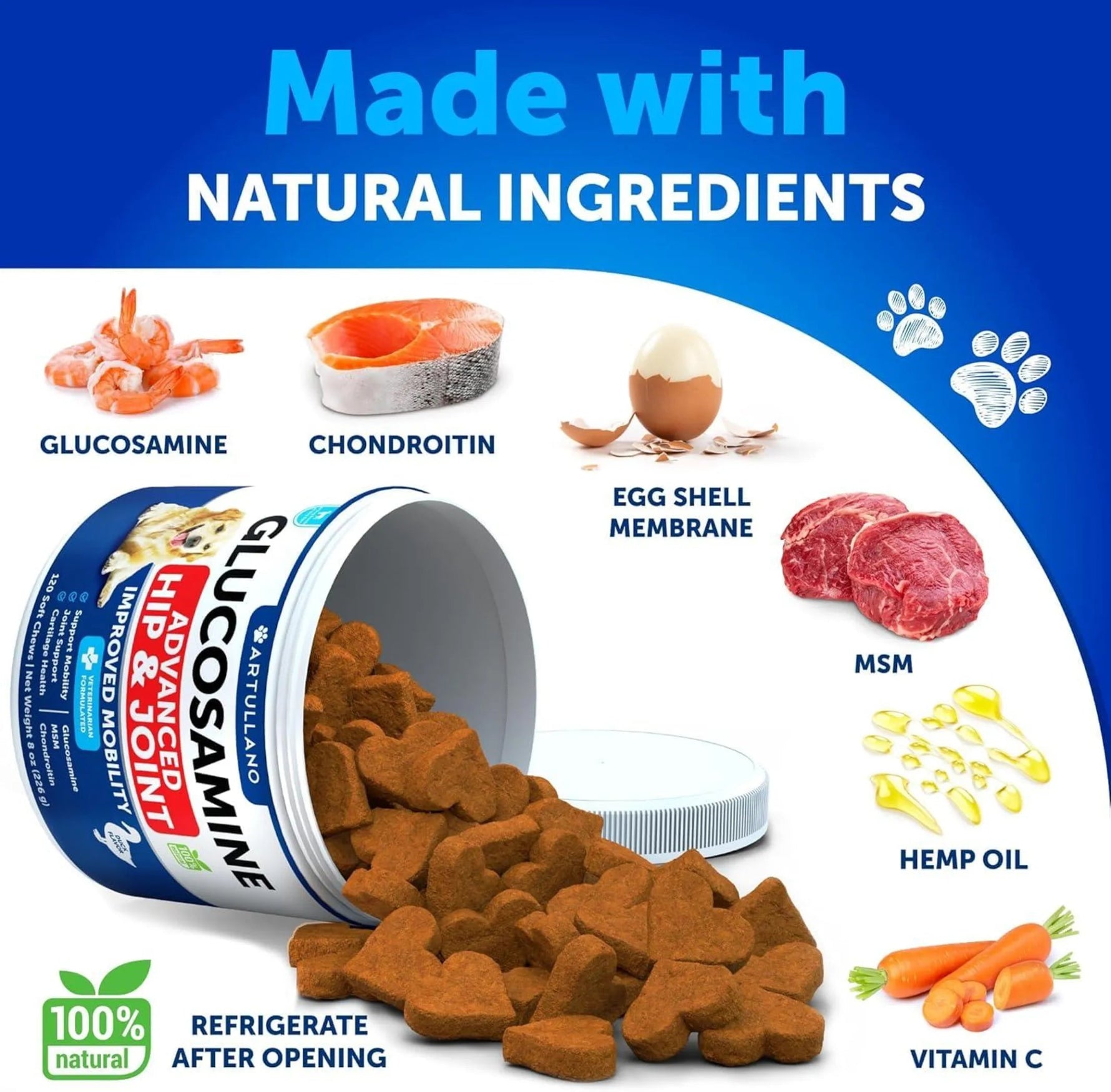 Glucosamine for Dogs Hip and Joint Supplement - AMAZON FACTORY