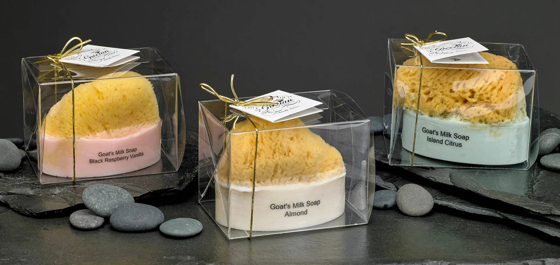 Goat Milk Soap with a Natural Sea Sponge - AMAZON FACTORY