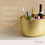 Gold Hammered Tub by Twine - AMAZON FACTORY