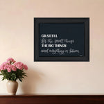 Grateful For Everything Black Framed Print Wall Art - AMAZON FACTORY