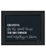 Grateful For Everything Black Framed Print Wall Art - AMAZON FACTORY
