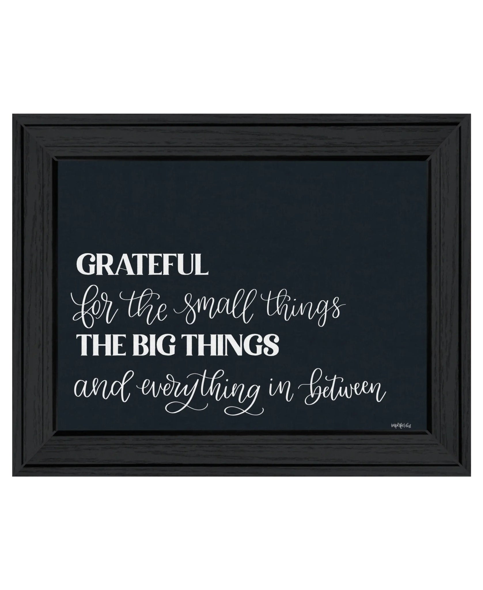 Grateful For Everything Black Framed Print Wall Art - AMAZON FACTORY