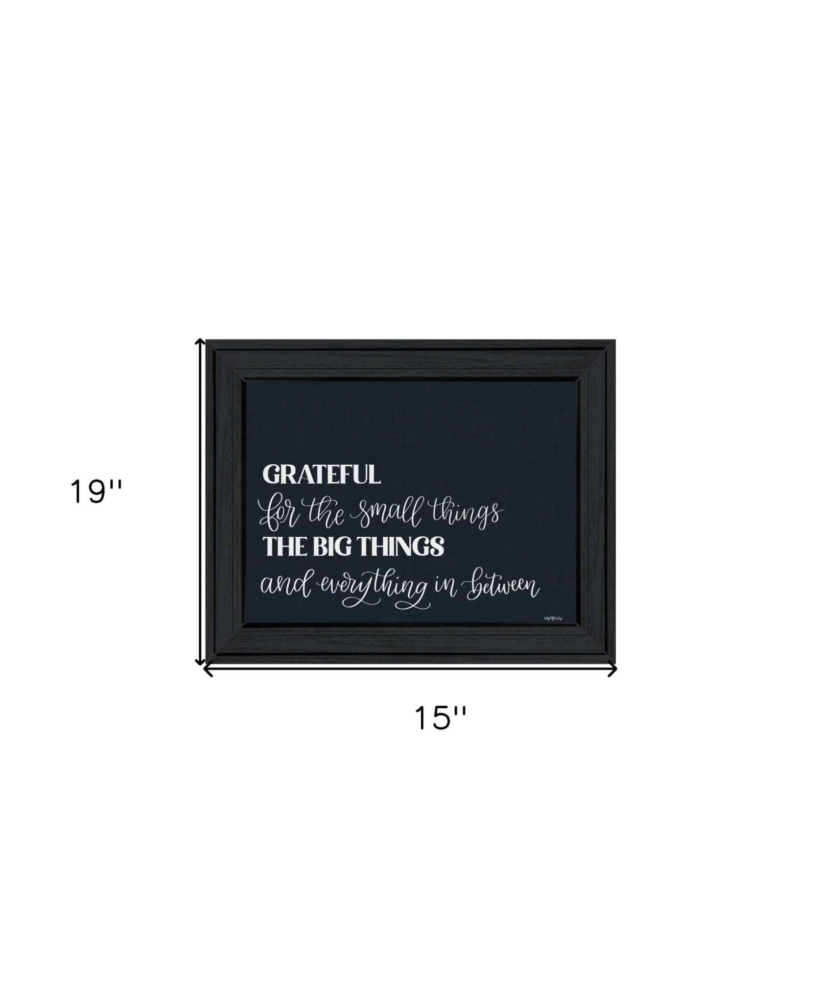 Grateful For Everything Black Framed Print Wall Art - AMAZON FACTORY