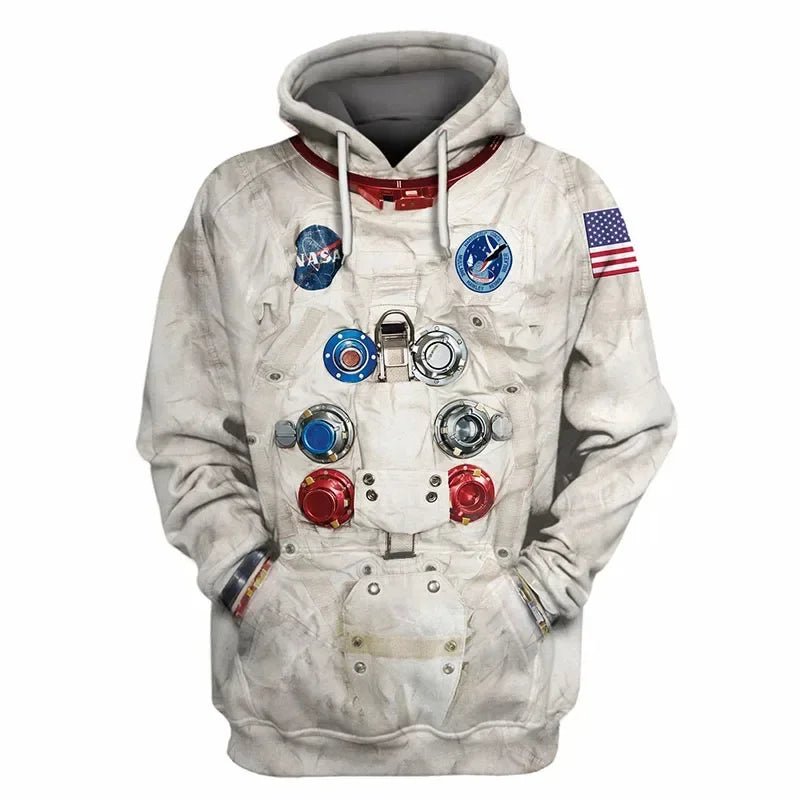 Halloween Costumes Cosplay ★ 3D Print Armstrong Hoodies Men/Women Casual Astronaut Spacesuit Sweats Cospaly Prop ☆New-AMAZON FACTORY
