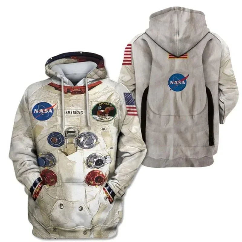Halloween Costumes Cosplay ★ 3D Print Armstrong Hoodies Men/Women Casual Astronaut Spacesuit Sweats Cospaly Prop ☆New-AMAZON FACTORY