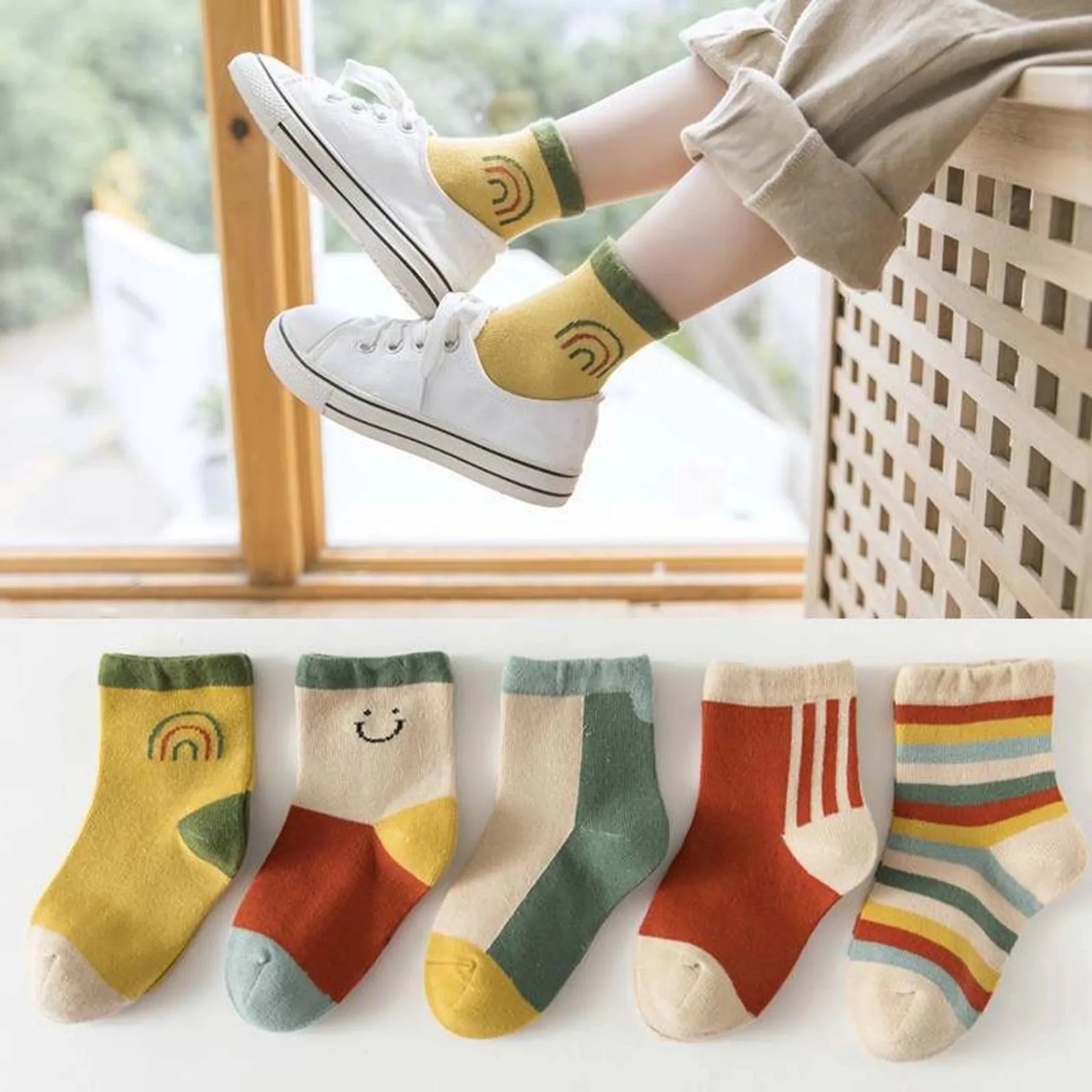 Happy Days Organic Cotton Socks for Kids Bundle-AMAZON FACTORY