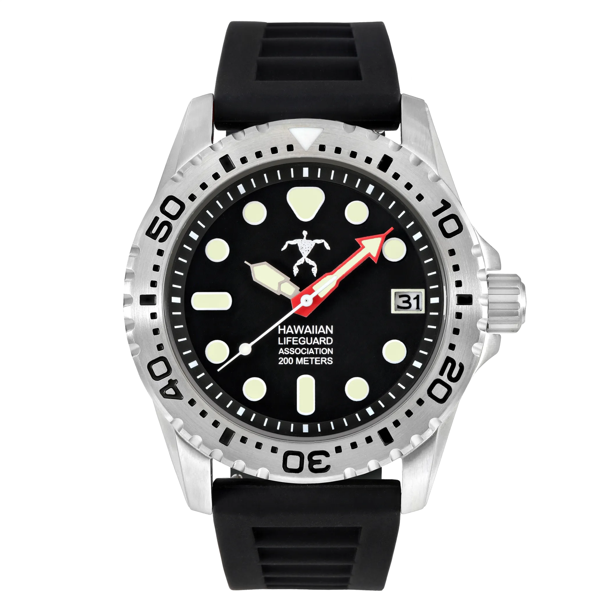 Hawaiian Lifeguard Association Dive Watch Quartz - Size: ONE SIZE - 42MM | Pack Of: 1 - AMAZON FACTORY