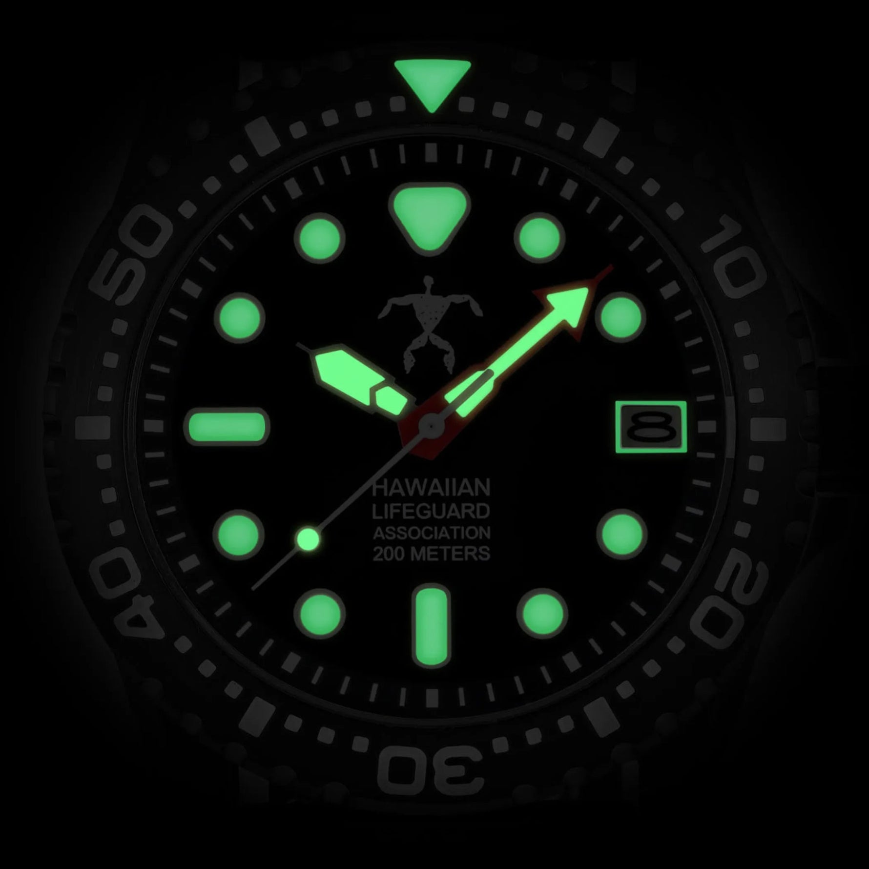 Hawaiian Lifeguard Association Dive Watch Quartz - Size: ONE SIZE - 42MM | Pack Of: 1 - AMAZON FACTORY