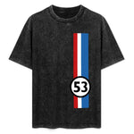 herbie 53 old car T-Shirt Fashion Print Casual Short Sleeve-AMAZON FACTORY