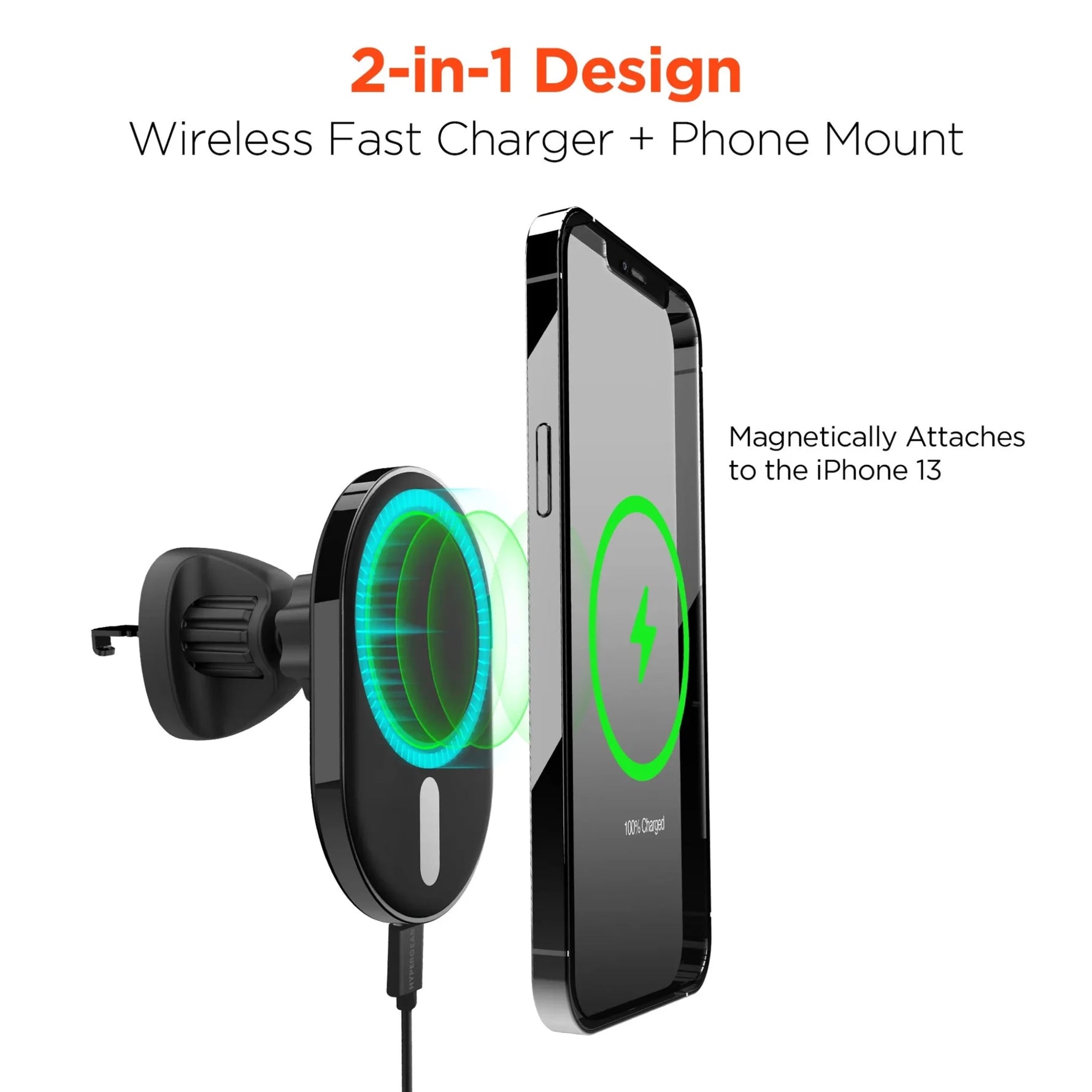 HyperGear MagVent Wireless Car Charging Mount for iPhone 13-AMAZON FACTORY