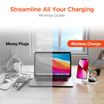 HyperGear MaxCharge 3-in-1 MagSafe Wireless Charging Stand for iPhone + Apple Watch + AirPods (15515-HYP)-AMAZON FACTORY