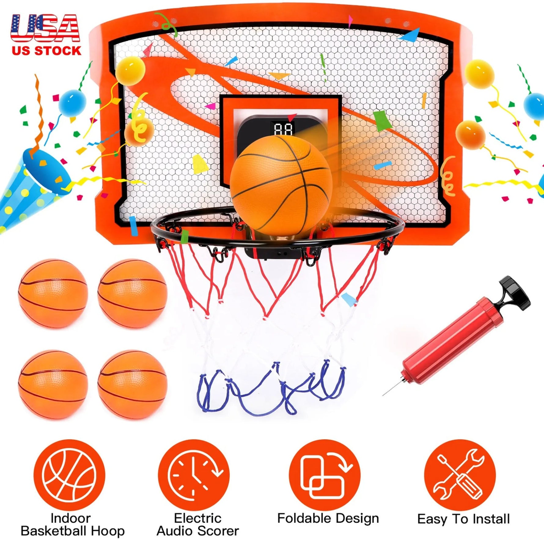 Indoor Mini Basketball Hoop Set - AMAZON FACTORY