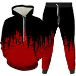 Ink Painting 3D Printed Hoodie Pant Sets Men's Fashion Casual Sweatshirts Sweatpants Two Piece Suits Man Tracksuit Clothing-AMAZON FACTORY