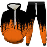 Ink Painting 3D Printed Hoodie Pant Sets Men's Fashion Casual Sweatshirts Sweatpants Two Piece Suits Man Tracksuit Clothing-AMAZON FACTORY