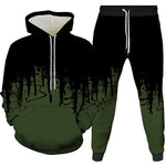 Ink Painting 3D Printed Hoodie Pant Sets Men's Fashion Casual Sweatshirts Sweatpants Two Piece Suits Man Tracksuit Clothing-AMAZON FACTORY