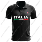 Italy National Team 2024 Casual Polo T Shirts Men Camiseta Italian Blue Short Sleeve Jersey clothing Business clothes-AMAZON FACTORY